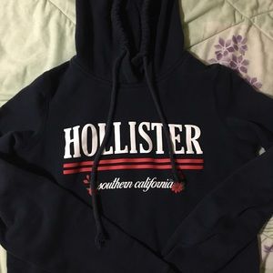 navy blue hollister hoodie